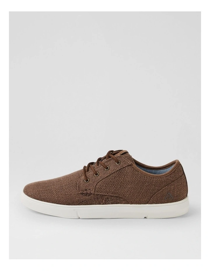Albatross Mw Brown Weave Canvas Lace Up Sneakers image 1
