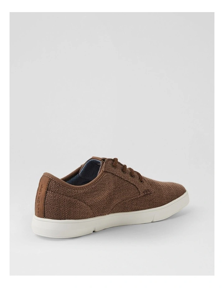 Albatross Mw Brown Weave Canvas Lace Up Sneakers image 3