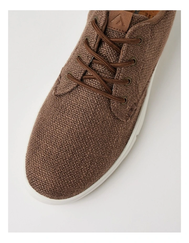 Albatross Mw Brown Weave Canvas Lace Up Sneakers image 4
