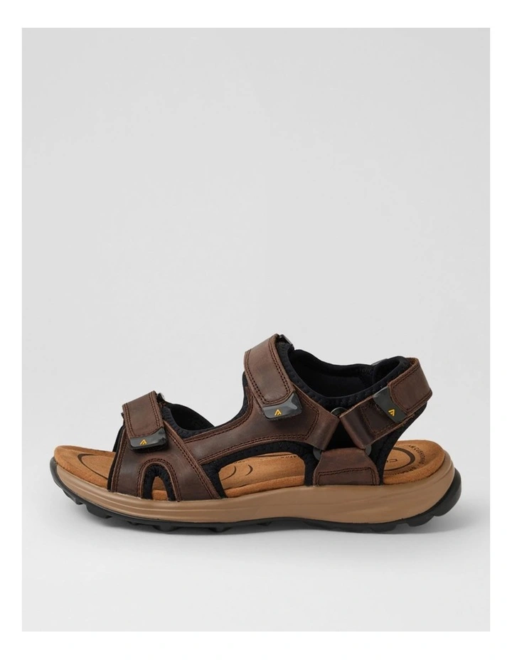 Tanner Choc Crazyhorse Leather Sandals image 1