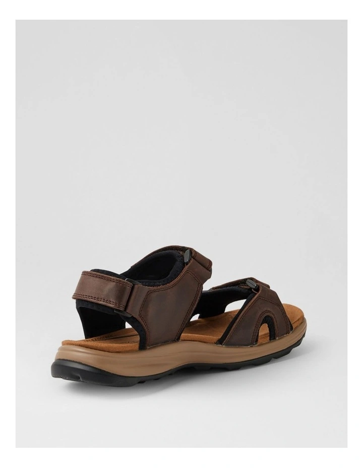 Tanner Choc Crazyhorse Leather Sandals image 3
