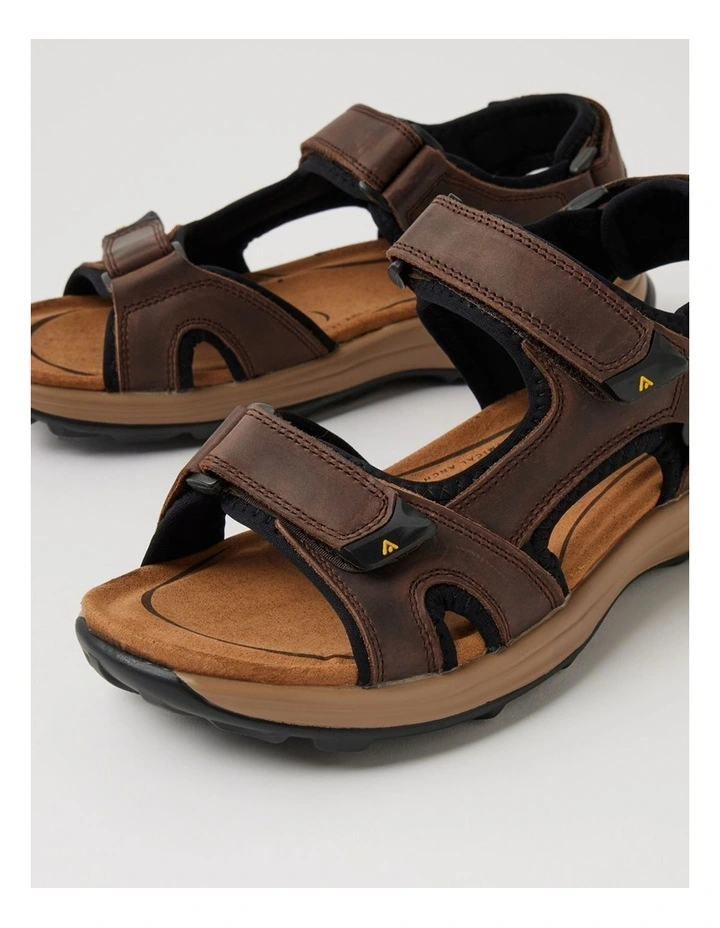 Tanner Choc Crazyhorse Leather Sandals image 5
