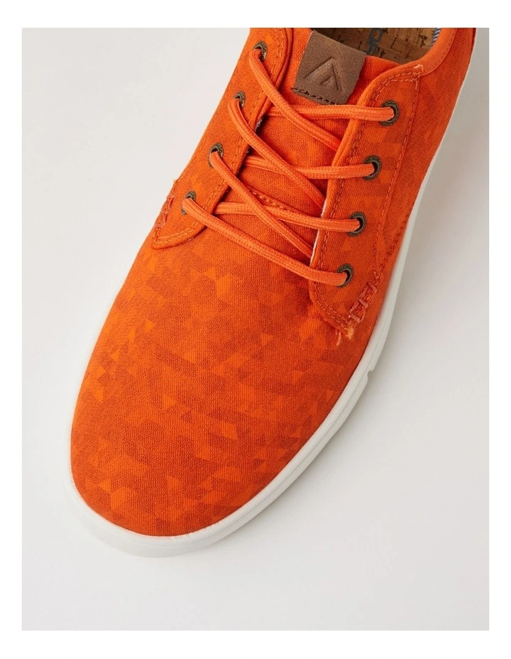 Albatross Mw Orange Pixel Printed Canvas Lace Up Sneakers image 4