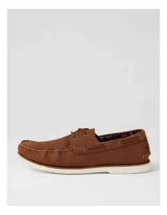 Starboard Brown Leather Boat Shoes