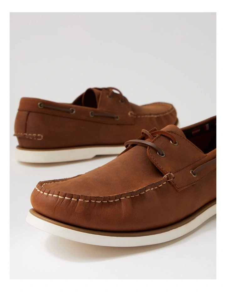Starboard Brown Leather Boat Shoes image 5