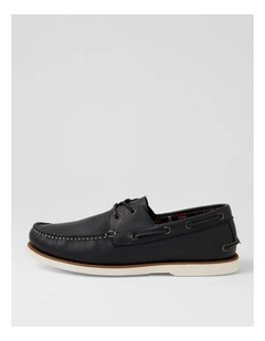 Starboard Navy Leather Boat Shoes