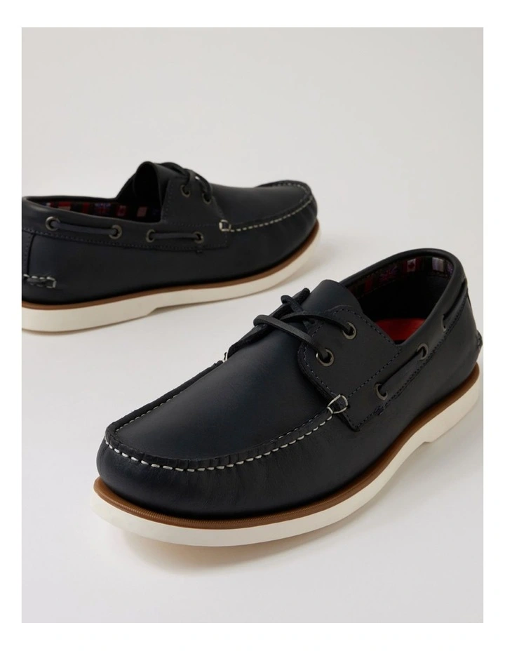 Starboard Navy Leather Boat Shoes image 5
