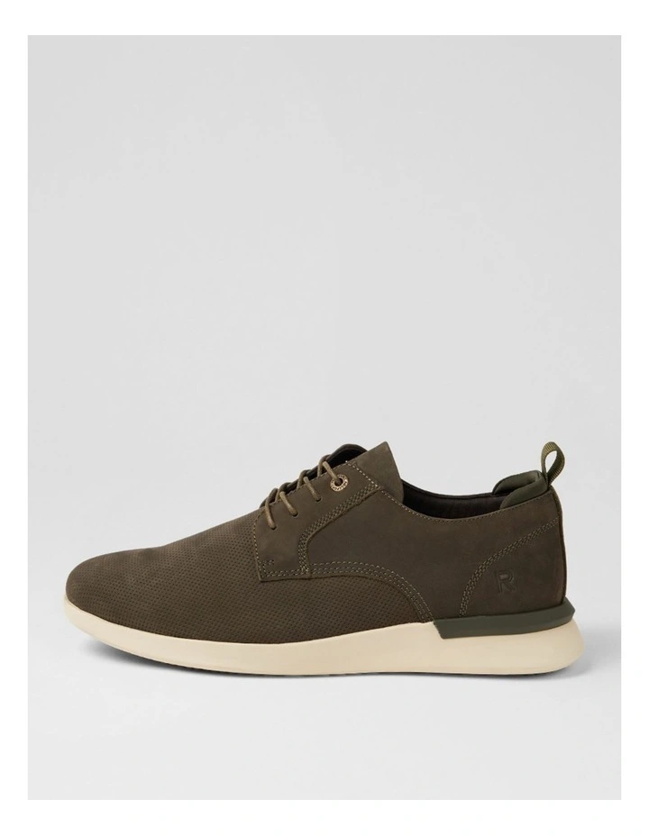 Thorp Green Nubuck Lace Up Flats image 1