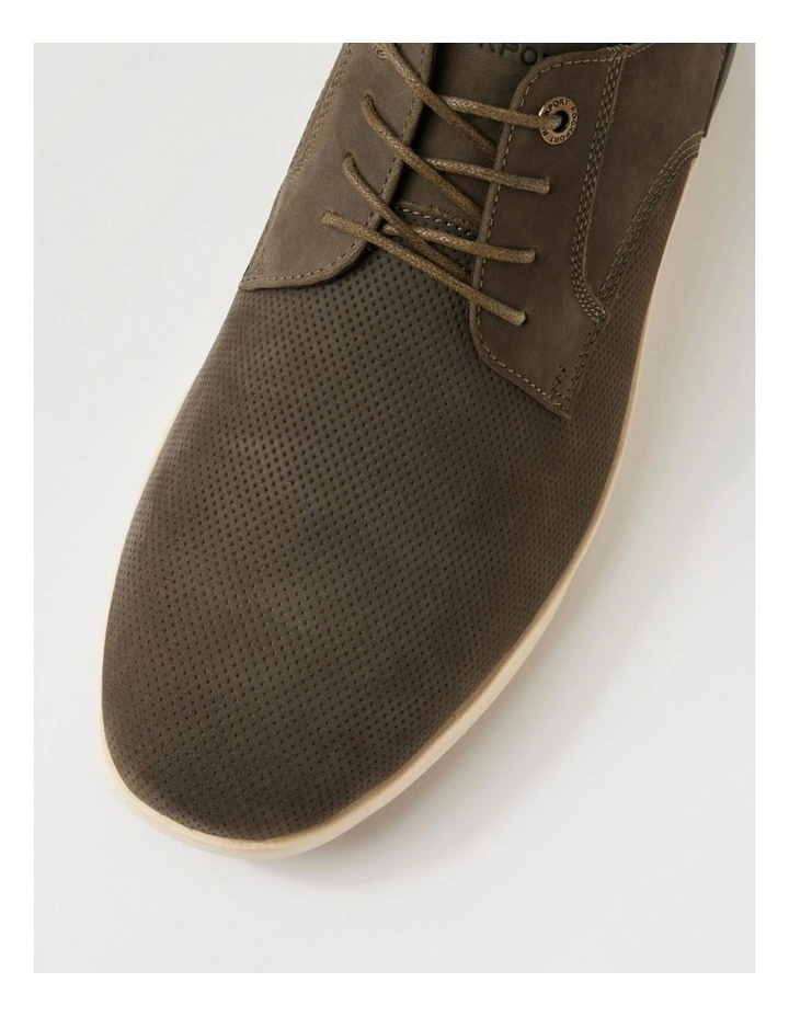 Thorp Green Nubuck Lace Up Flats image 4