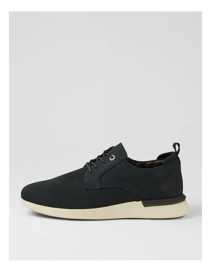 Thorp Black Nubuck Lace Up Flats image 1