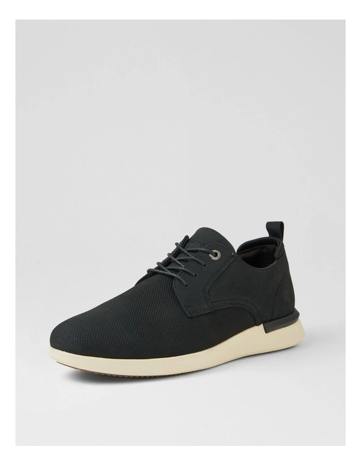 Thorp Black Nubuck Lace Up Flats image 2