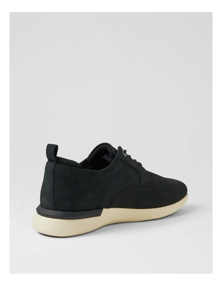 Thorp Black Nubuck Lace Up Flats image 3