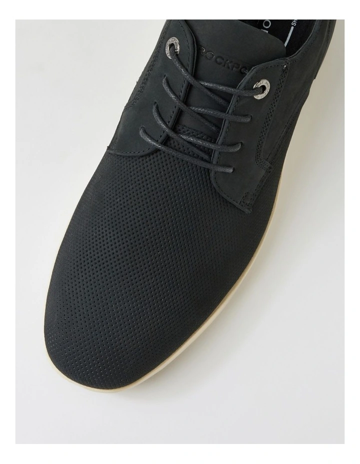 Thorp Black Nubuck Lace Up Flats image 4