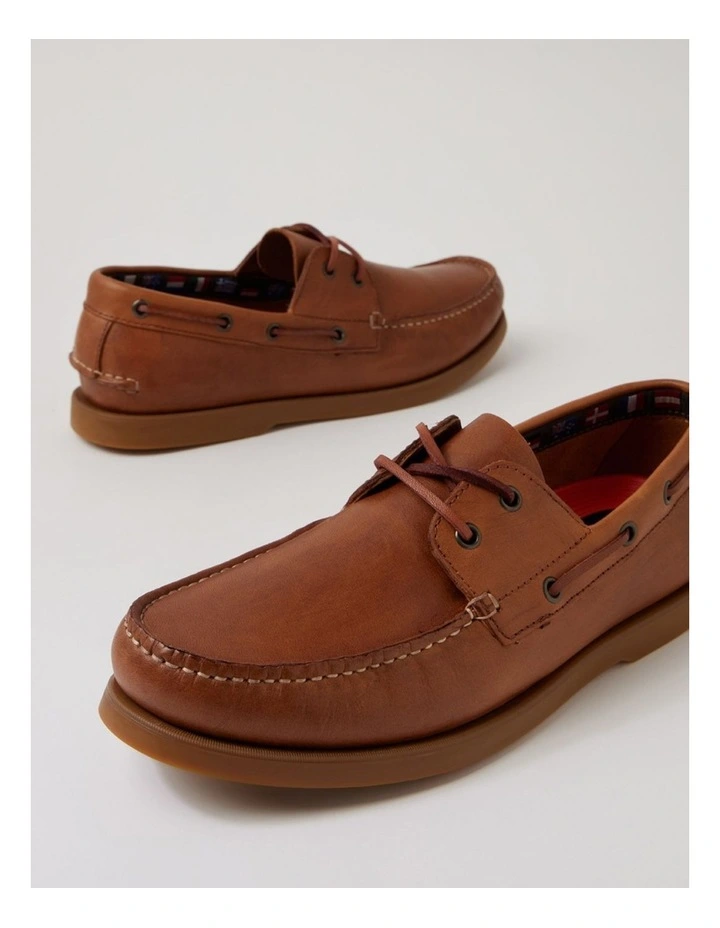 Starboard Tan Leather Boat Shoes image 5