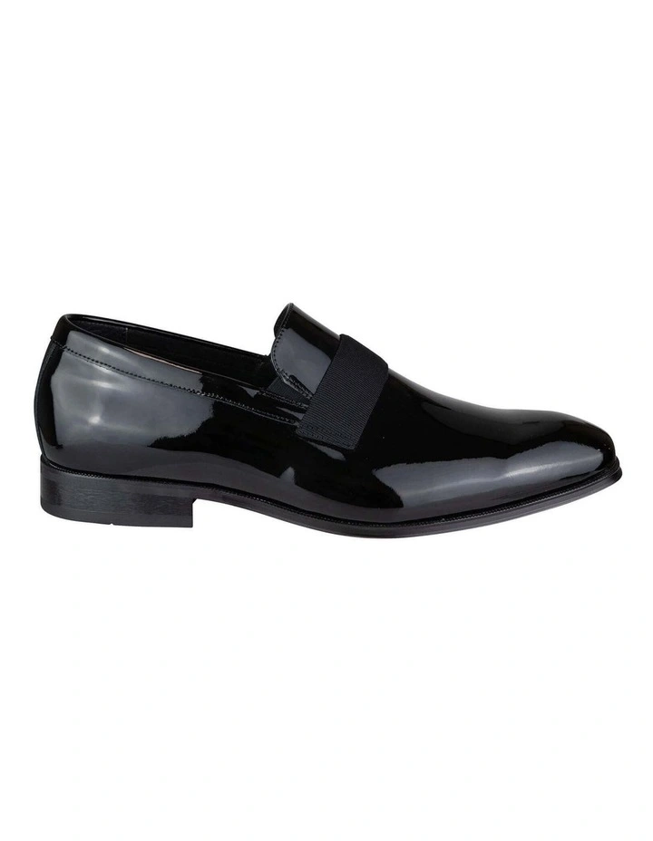 Tux Strap On Plain Toe Slip On In Black image 3