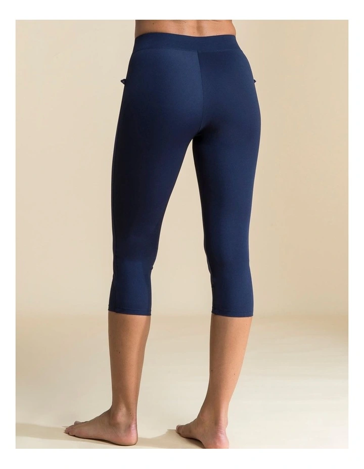 Una Swimming Leggings in Light Navy Blue image 3