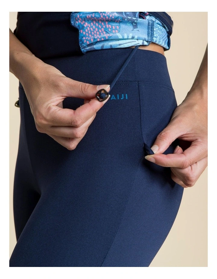 Una Swimming Leggings in Light Navy Blue image 4
