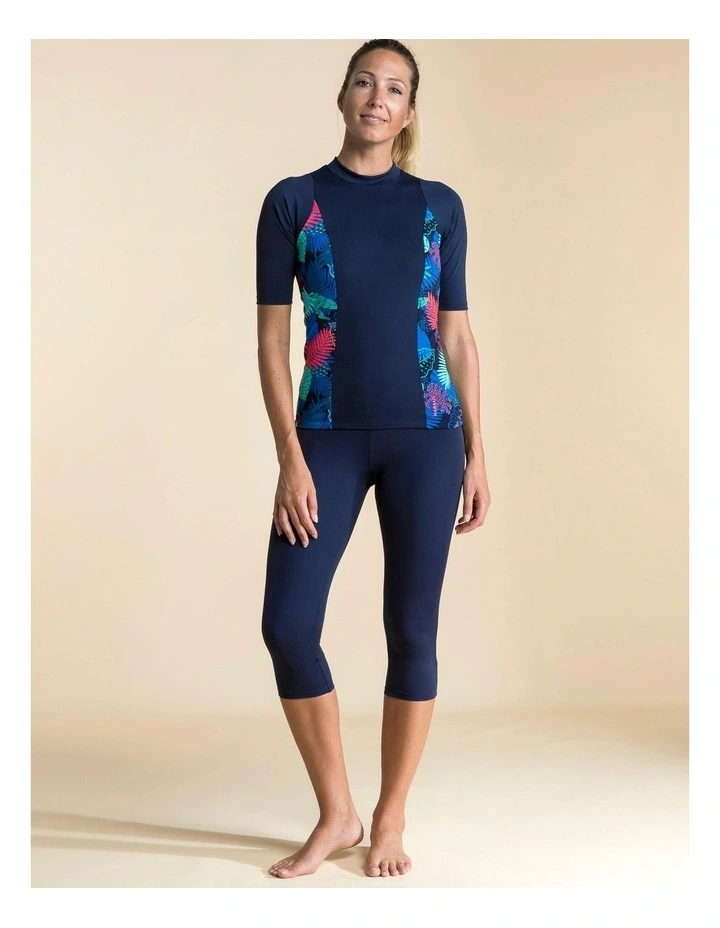 Una Swimming Leggings in Light Navy Blue image 5