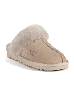 OZWEAR UGG Premium Australia Sheepskin Unisex Scuffette Suede Slippers