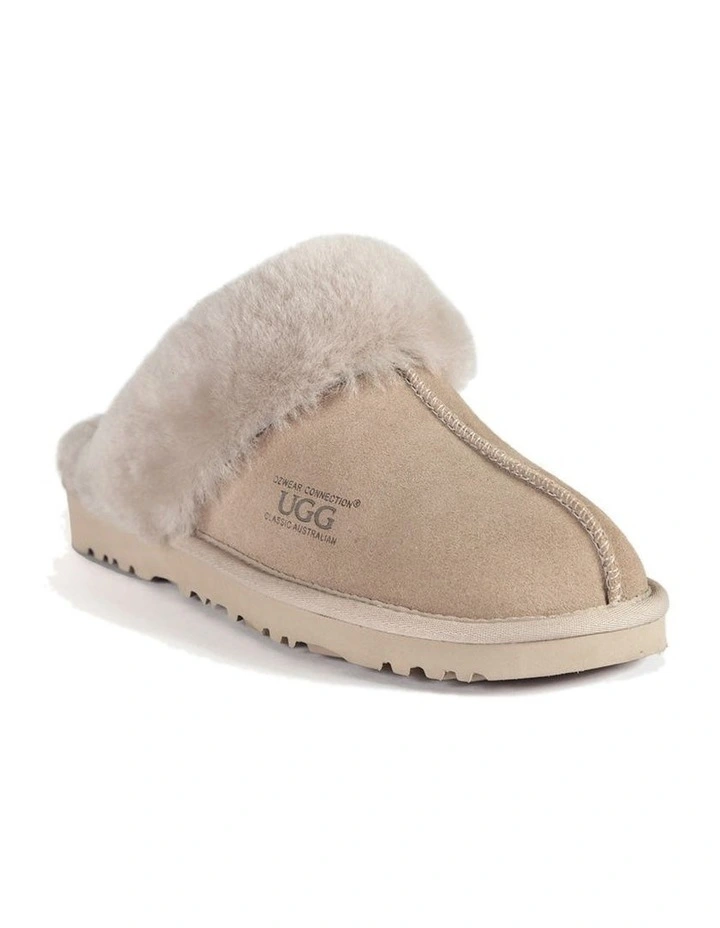 OZWEAR UGG Premium Australia Sheepskin Unisex Scuffette Suede Slippers image 1