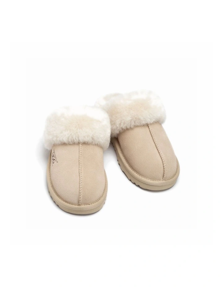 OZWEAR UGG Premium Australia Sheepskin Unisex Scuffette Suede Slippers image 3