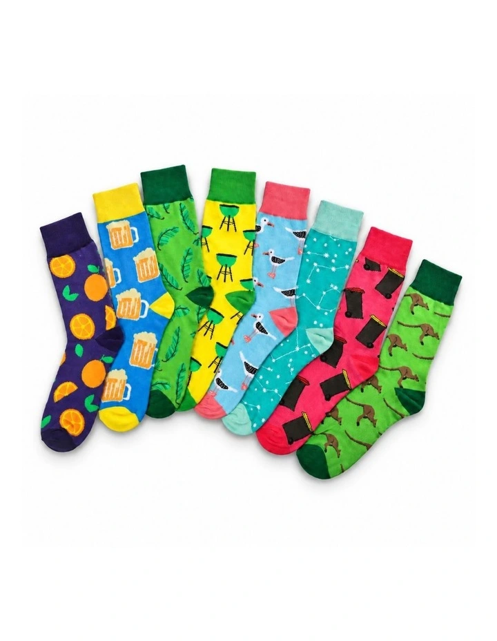 8 Pairs Fashion Novelty Funny Socks one Size 5-13 Men Socks Women Socks #2 image 1
