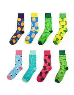 8 Pairs Fashion Novelty Funny  Socks one Size 5-13 Men  Socks  Women  Socks #2