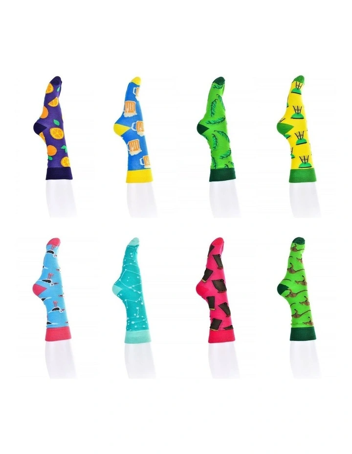 8 Pairs Fashion Novelty Funny  Socks one Size 5-13 Men  Socks  Women  Socks #2 image 2