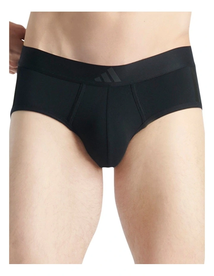 2 Pack Active Flex Cotton 3 Stripes Low Rise Brief Underwear image 2