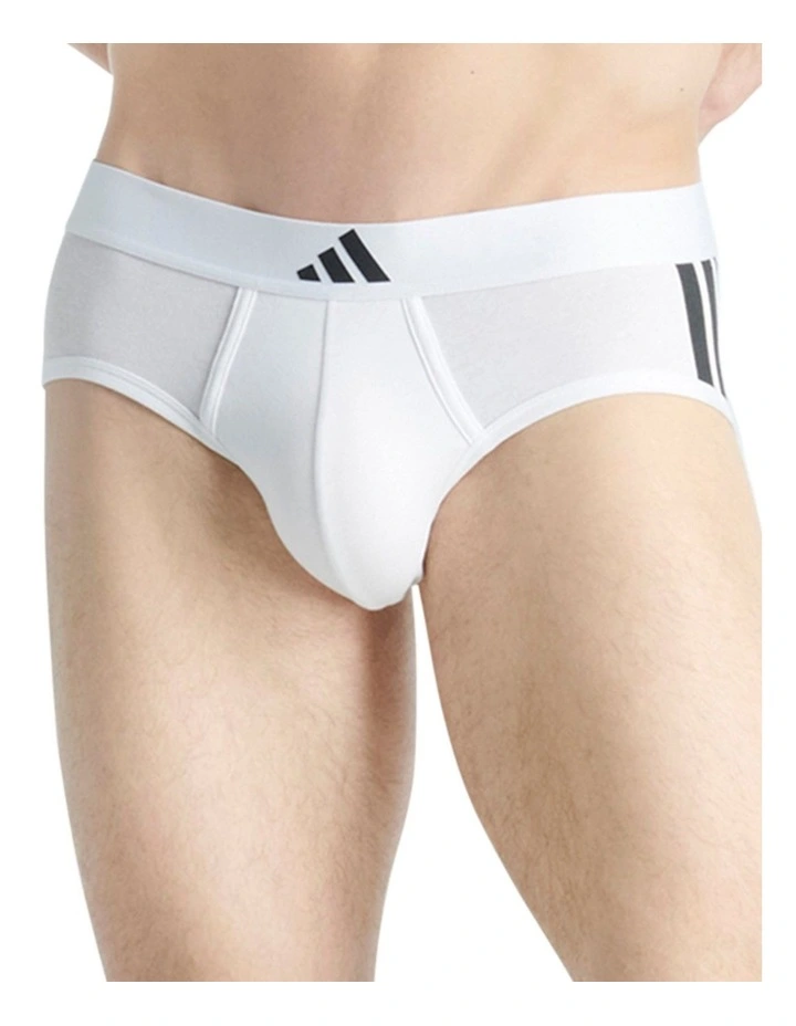 2 Pack Active Flex Cotton 3 Stripes Low Rise Brief Underwear image 3