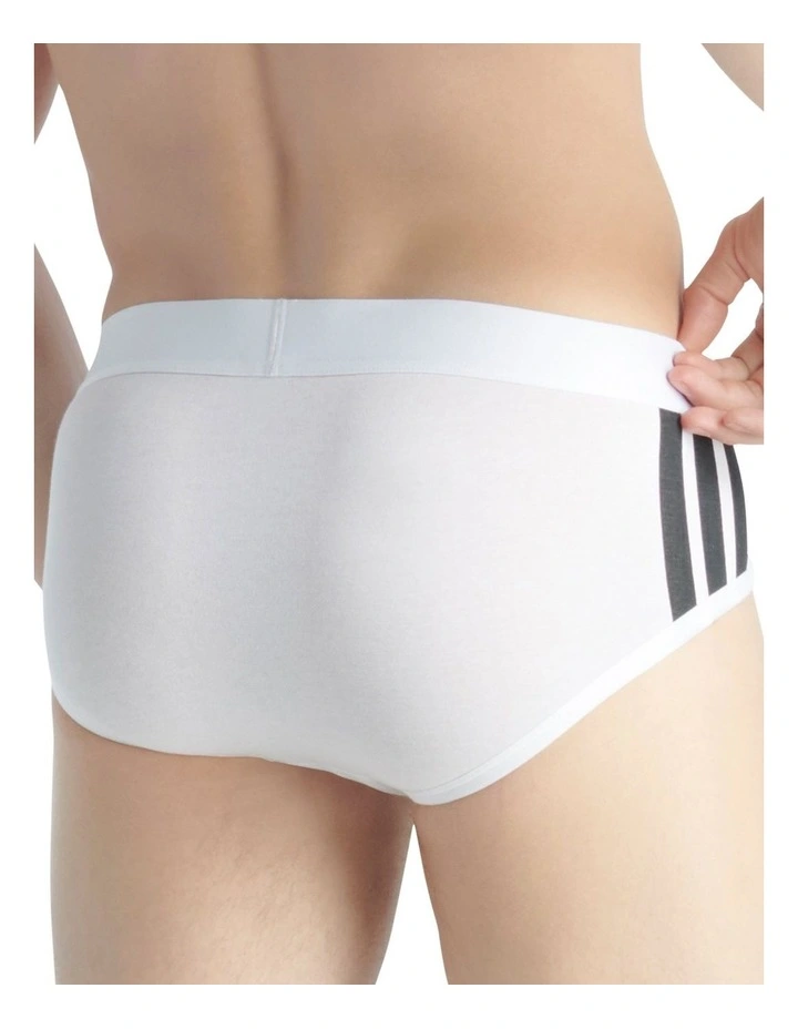 2 Pack Active Flex Cotton 3 Stripes Low Rise Brief Underwear image 5