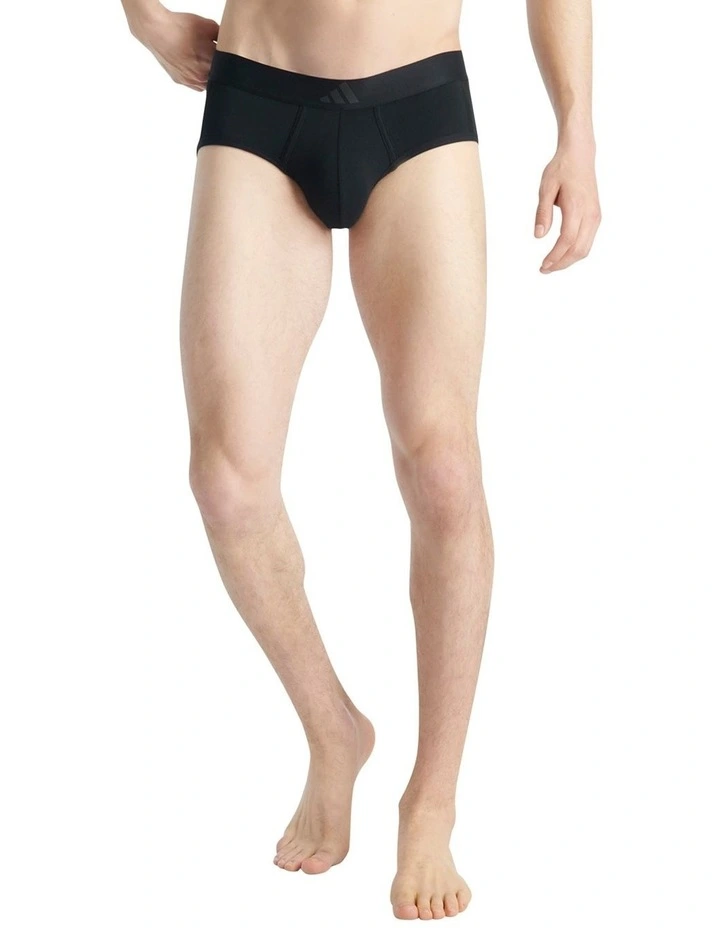 2 Pack Active Flex Cotton 3 Stripes Low Rise Brief Underwear image 6