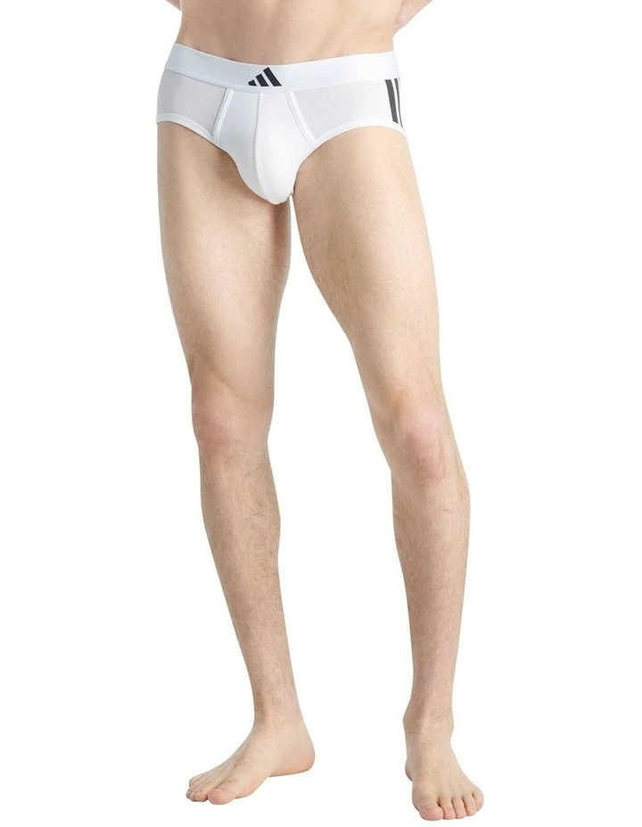 2 Pack Active Flex Cotton 3 Stripes Low Rise Brief Underwear image 7