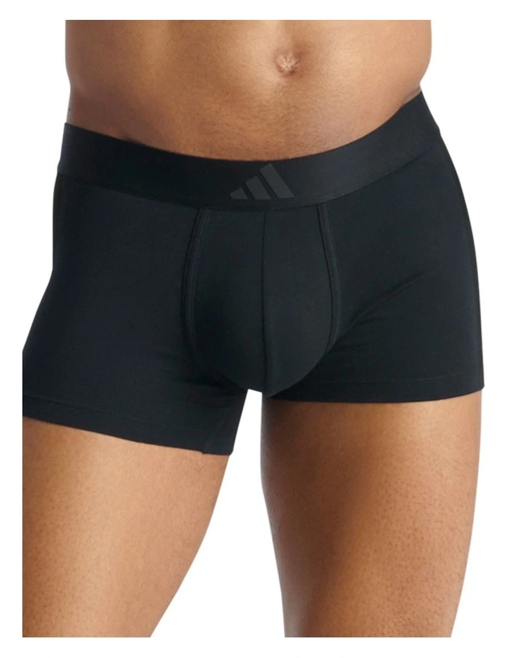 2 Pack Active Flex Cotton 3 Stripes Low Rise Trunk Underwear image 3
