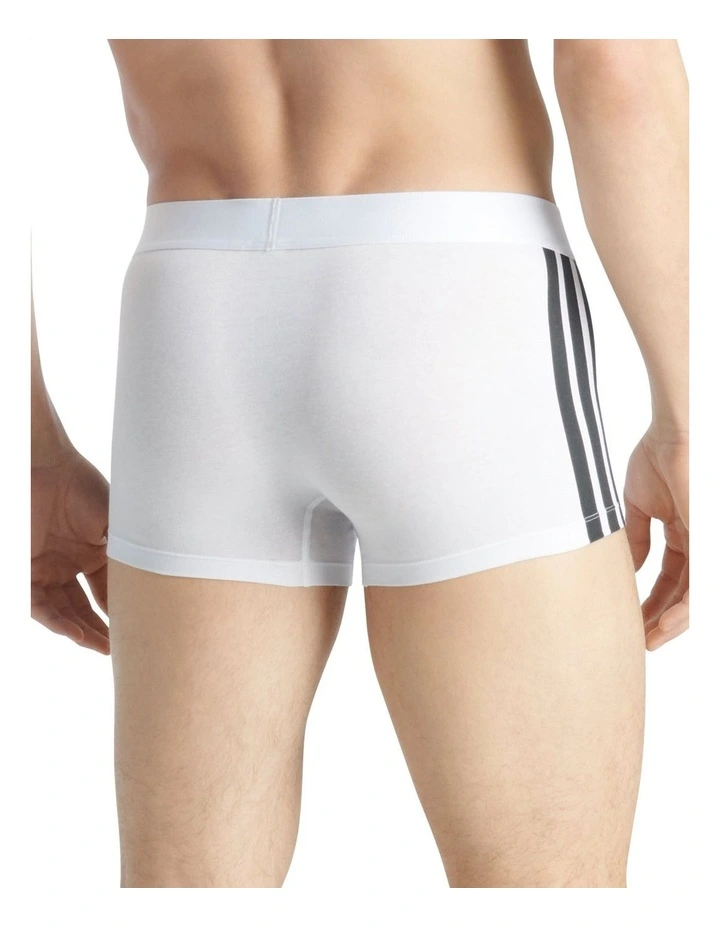 2 Pack Active Flex Cotton 3 Stripes Low Rise Trunk Underwear image 4