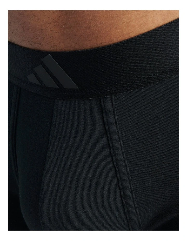 2 Pack Active Flex Cotton 3 Stripes Low Rise Trunk Underwear image 7