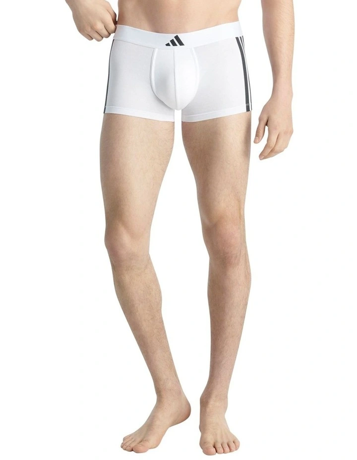 2 Pack Active Flex Cotton 3 Stripes Low Rise Trunk Underwear image 4