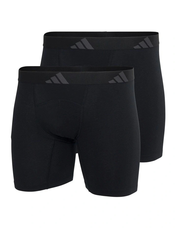 2 Pack Active Flex Cotton Ergonomic Boxer Brief Underwear image 1
