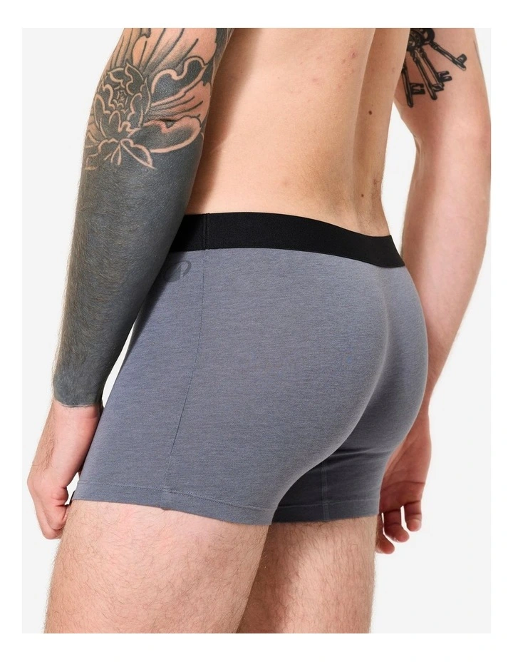 Decathlon - Men's Cotton Boxers Tri-Pack - Black/Grey/Blue image 4