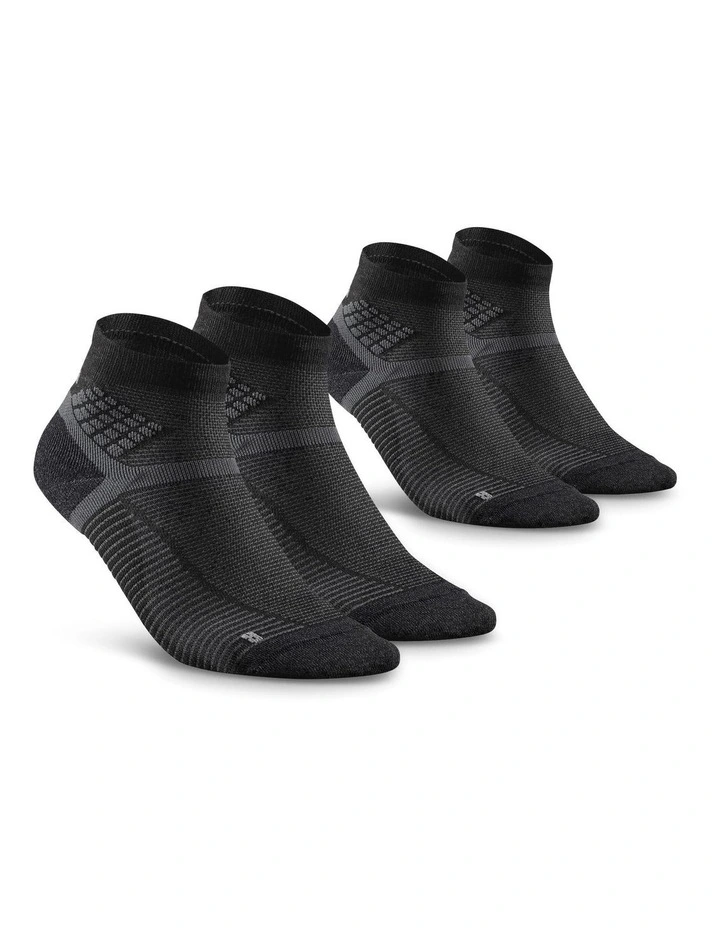 Decathlon - Hiking socks - Hike 500 Mid Black x2 pairs image 2
