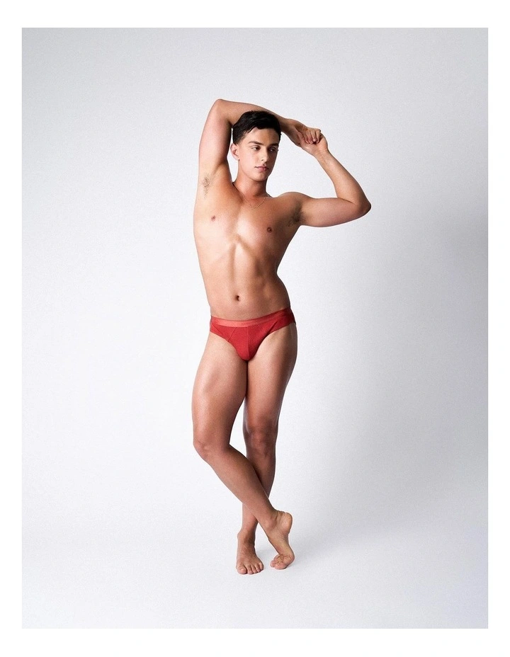 Team Cotton Brief in Amber image 3