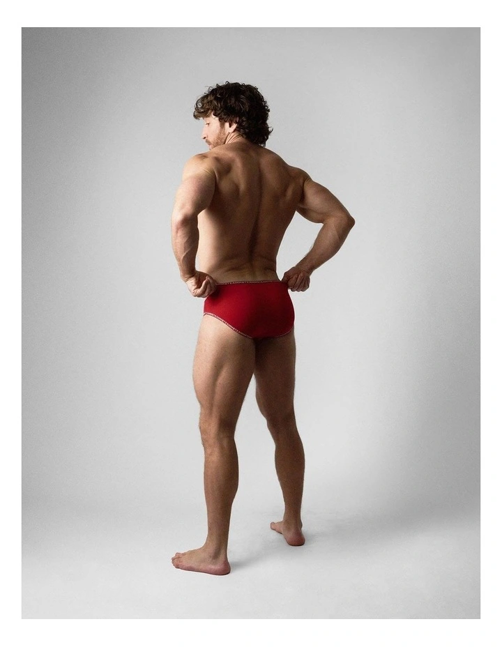 Glide Bikini Brief in Vermillion image 3