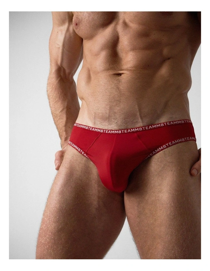 Glide Bikini Brief in Vermillion image 6