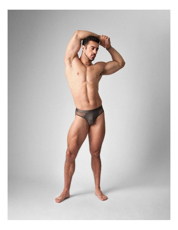 Score Sheer Slim Brief in Pewter image 2