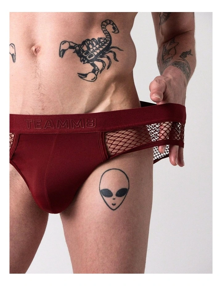 Edge Net Brief in Maroon image 2