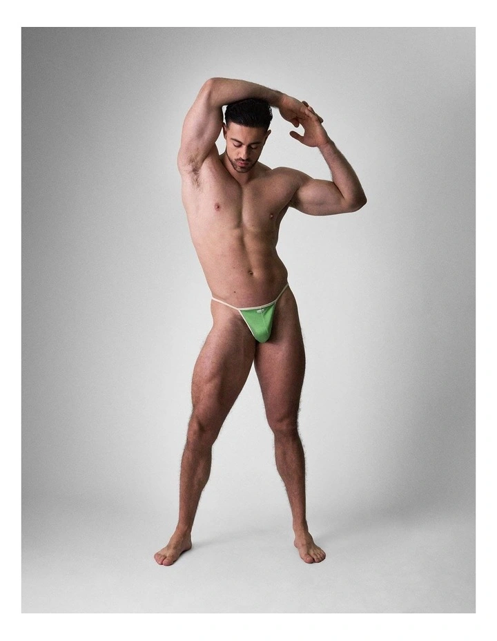 Flaunt Micro Thong in Matcha image 4