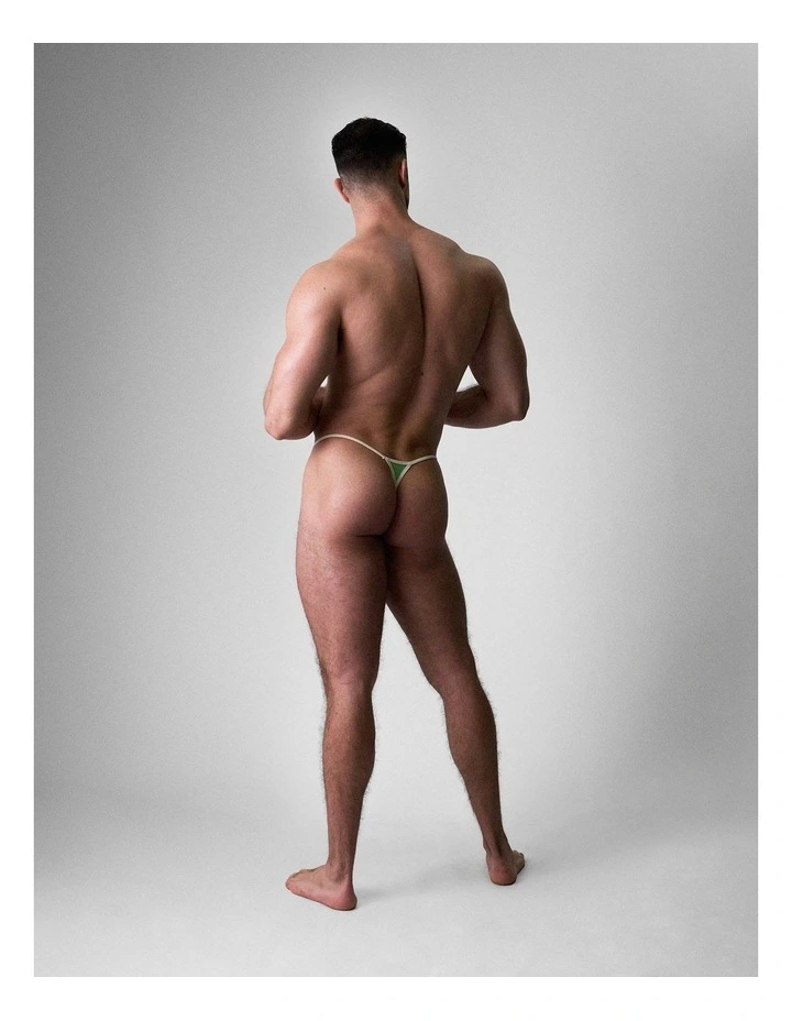 Flaunt Micro Thong in Matcha image 5