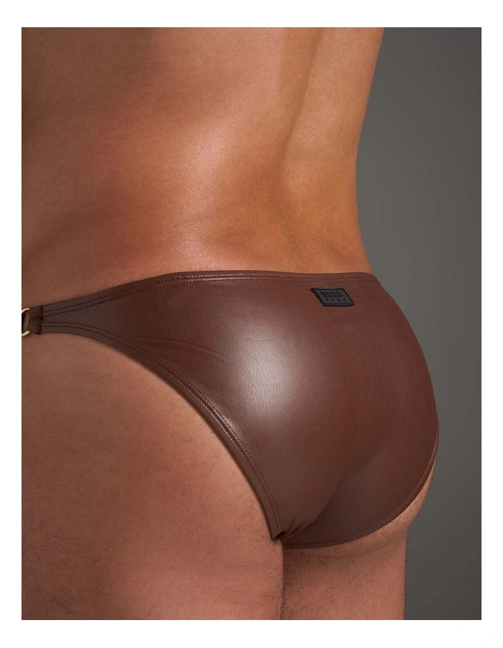 Flex Brief in Faux Leather Saddle image 4