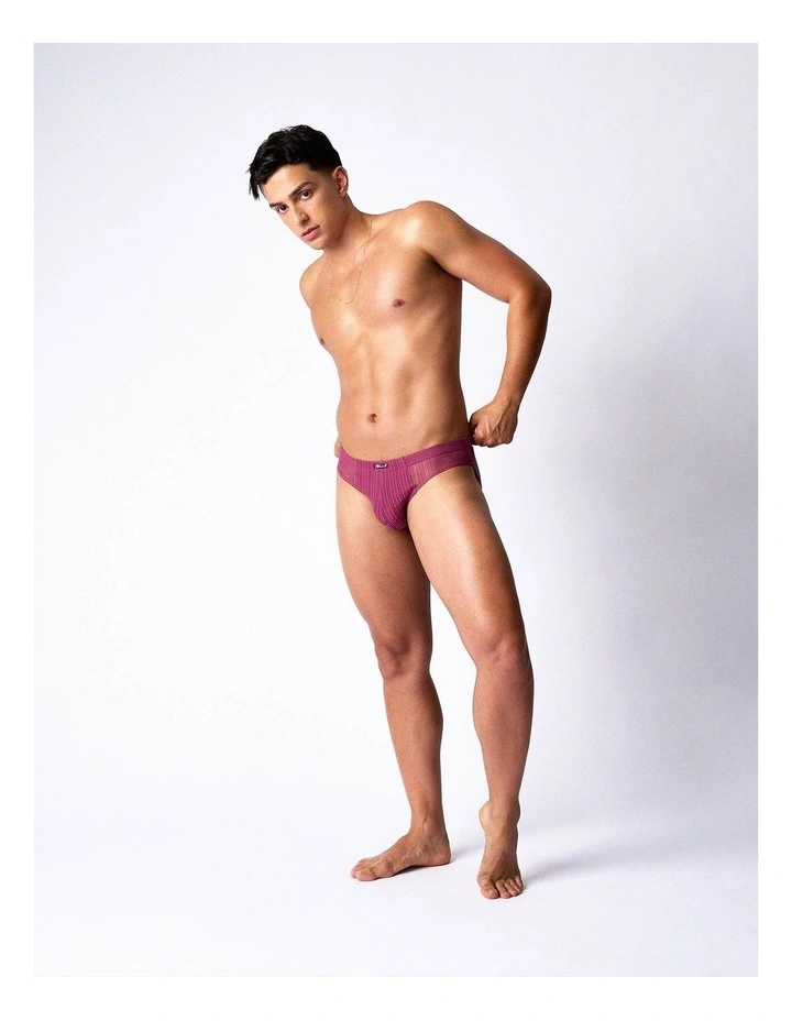 Romeo Sheer Bikini Brief in Dusk image 2