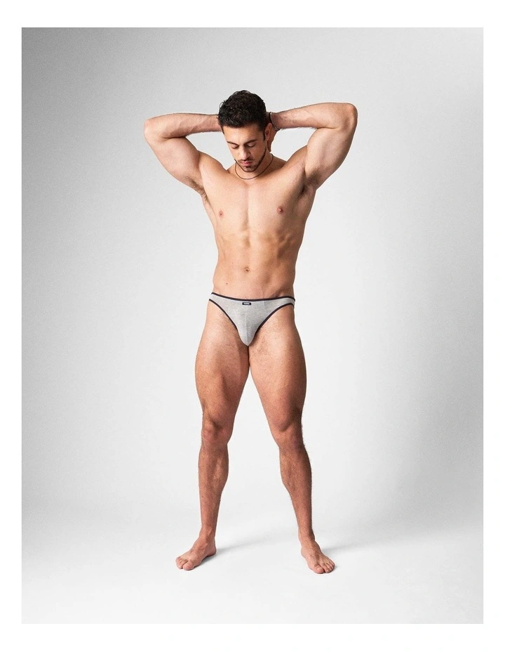 Flaunt Bikini Brief in Grey Marle image 2